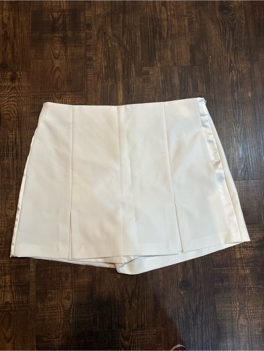 Zara White Tailored Skort